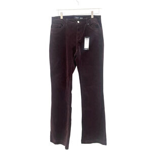 NWT Vero Moda Denim Sz 32 Coffee Bean Brown Flared Cordory PANTS Low Rise